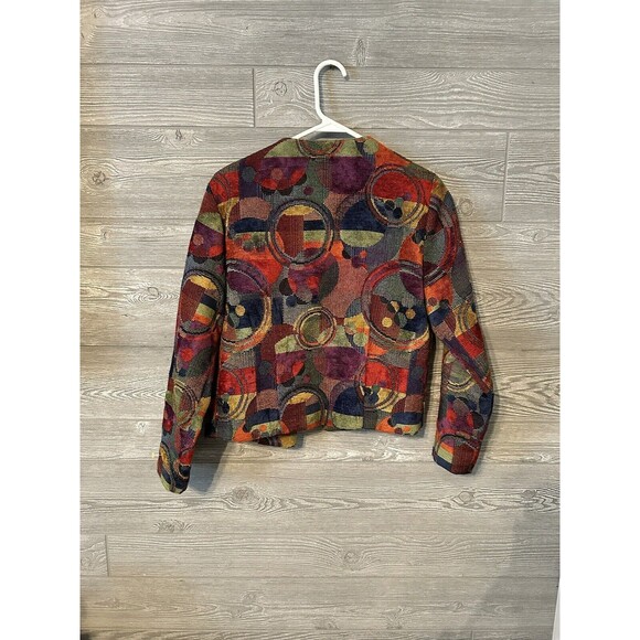 Sharon Endick Size S‎ Multi Color Tapestry Jacket Three Button Closure Artsy - Picture 4 of 7